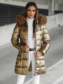 Γυναικείο μπουφάν χρυσός OZONEE JS/16M9120/403Z