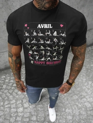 Ανδρικό μπλουζάκι mαύρος OZONEE NB/3005Z