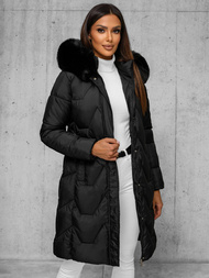 Γυναικείο μπουφάν μαύρο OZONEE JS/16M9202/392Z