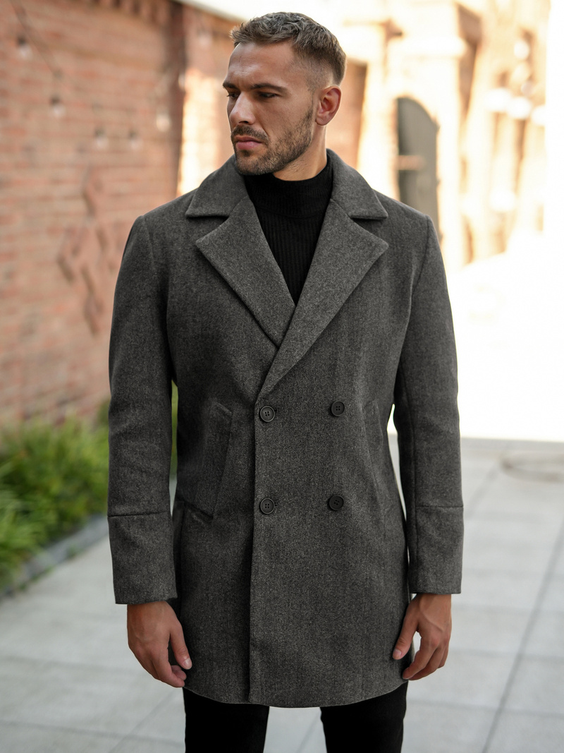 Ανδρικό παλτό Γραφίτης OZONEE JS/11Z8269