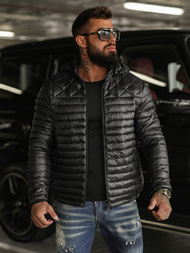 Ανδρικό μπουφάν mαύρος OZONEE JS/16M9328/392BZ