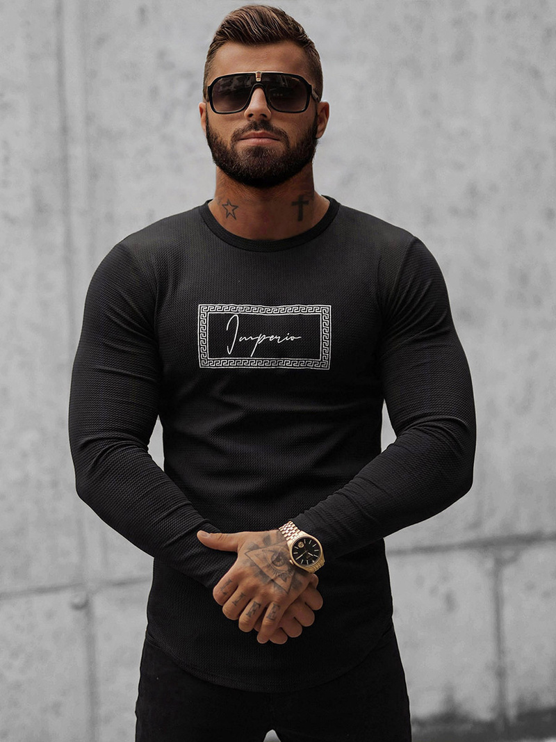 Ανδρικό Φούτερ μαύρο OZONEE O/D7192