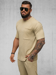 Ανδρικό μπλουζάκι kαμήλα OZONEE O/Y960T