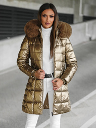 Γυναικείο μπουφάν χρυσός OZONEE JS/16M9120/403Z