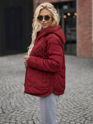 Γυναικείο μπουφάν bουργουνδία OZONEE JS/16M9300/06Z