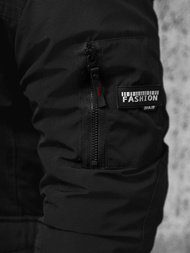 Ανδρικό χειμερινό μπουφάν mαύρος OZONEE JS/5M718/392