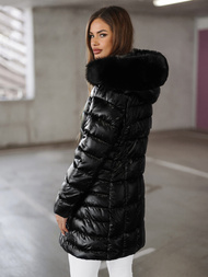 Γυναικείο μπουφάν mαύρος OZONEE JS/16M9120/392Z