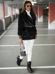 Γυναικείο μπουφάν μαύρο OZONEE JS/11Z8075Z