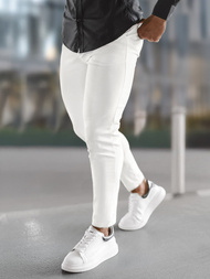 Ανδρικό παντελόνι chino εκρού OZONEE O/P4049Z