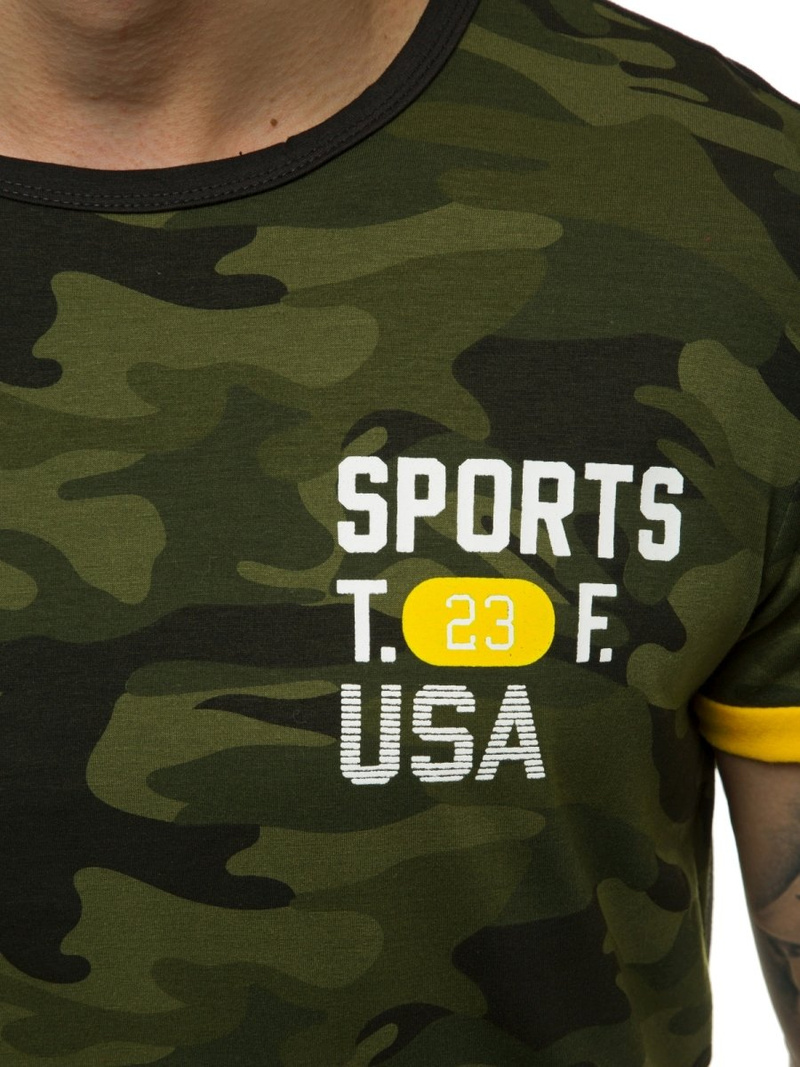 Ανδρικό μπλουζάκι πράσινο OZONEE JS/SS10982