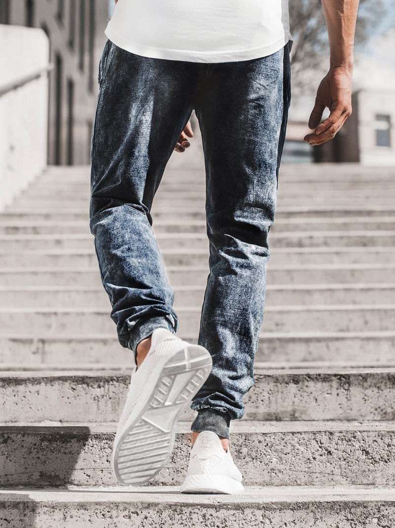 Ανδρικό παντελόνι jogger μπλε OZONEE JS/KK1027