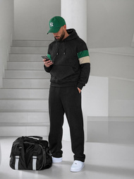 Ανδρικό Φούτερ με Κουκούλα μαύρο OZONEE JS/3B578