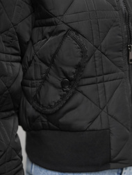 Γυναικείο μπουφάν μαύρο OZONEE JS/16M9227/392