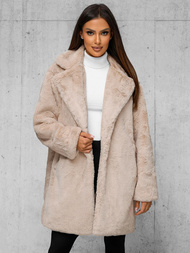 Γυναικείο μπουφάν μπεζ OZONEE JS/11Z8168Z