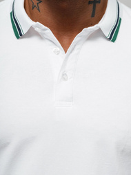 Ανδρική μπλούζα polo λευκό OZONEE O/DA736