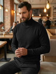 Ανδρικό πουλόβερ μαύρο OZONEE JS/59B3603/3