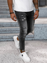 Ανδρικό τζιν παντελόνι mαύρος OZONEE NB/MP0169G