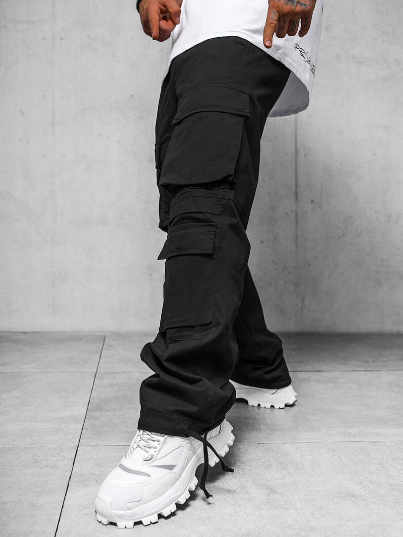 Ανδρικό παντελόνι mαύρος OZONEE O/G3019Z