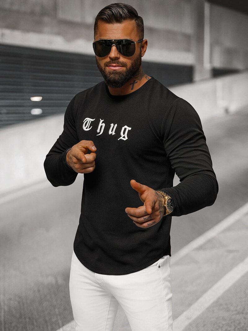 Ανδρικό Φούτερ μαύρο OZONEE O/T6612