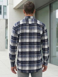 Ανδρικό πουκάμισο ναυτικό μπλε OZONEE V/V175Z