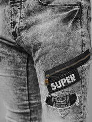 Ανδρικό τζιν παντελόνι mαύρος OZONEE NB/MP0162N