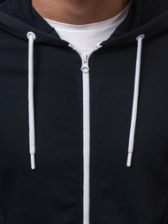 Ανδρικό Φούτερ με Κουκούλα ναυτικό μπλε OZONEE A/1009Z