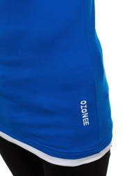 Ανδρικό μπλουζάκι με κουκούλα μπλε OZONEE O/1273Z