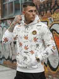 Ανδρικό Φούτερ με kουκούλα λευκό OZONEE O/B266Z