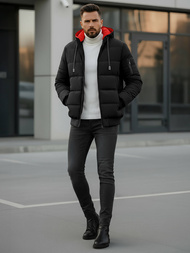 Ανδρικό μπουφάν mαύρος OZONEE JS/31M5003Z