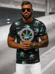 Ανδρικό μπλουζάκι μαύρο OZONEE O/T136/3