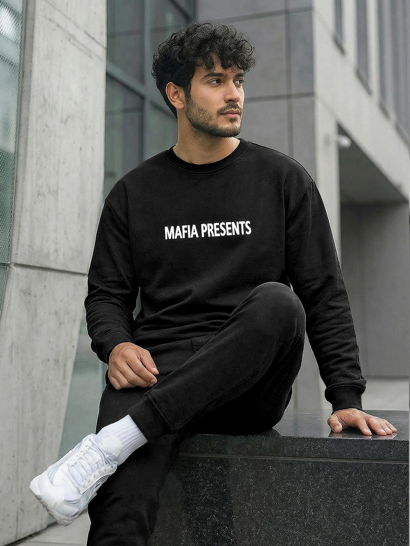 Ανδρικό Φούτερ μαύρο OZONEE JS/65B3919/3Z