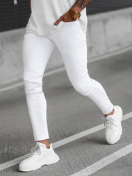 Ανδρικό τζιν παντελόνι λευκό OZONEE E/5348/01Z