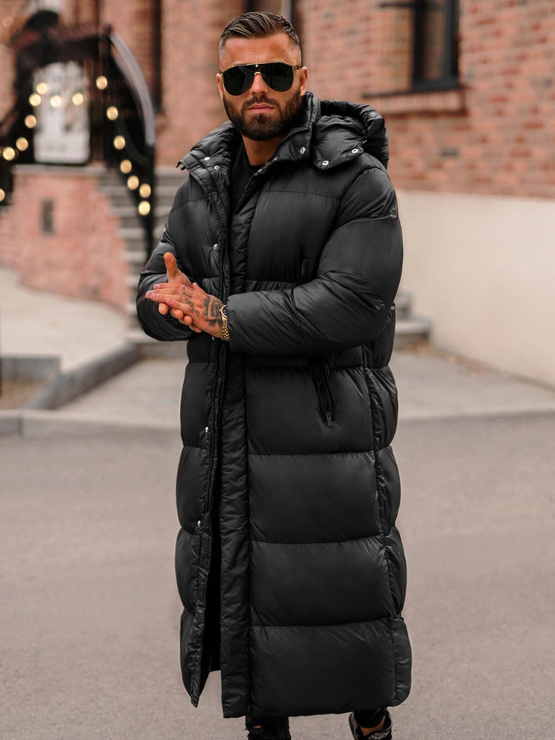 Ανδρικό χειμερινό μπουφάν μαύρο OZONEE O/M3202Z