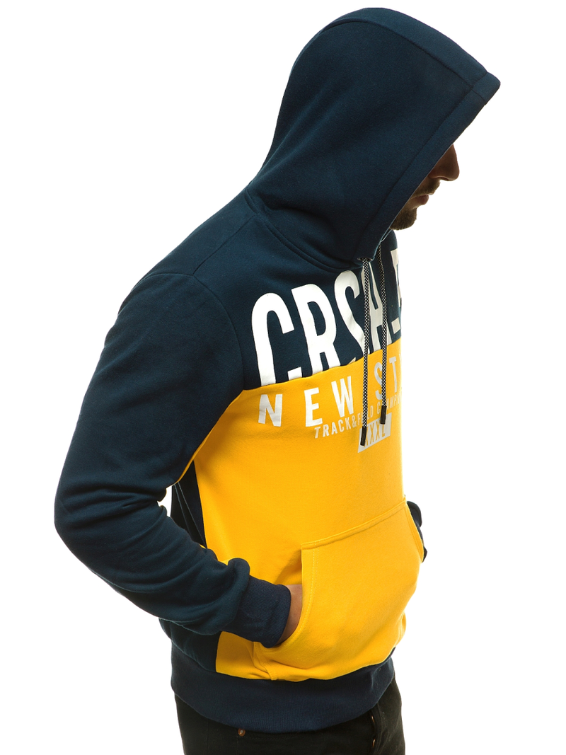 Ανδρικό Φούτερ με Κουκούλα κίτρινο OZONEE JS/KS2115