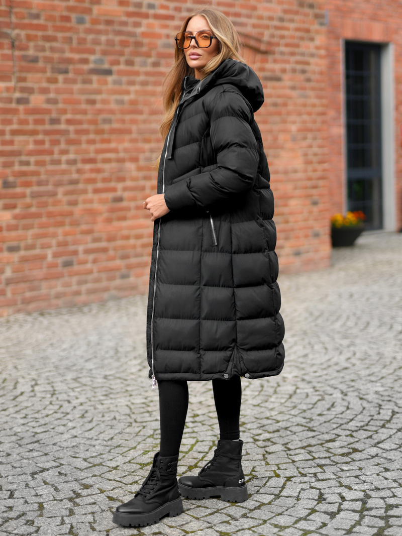 Γυναικείο μπουφάν μαύρο OZONEE JS/M736/392Z