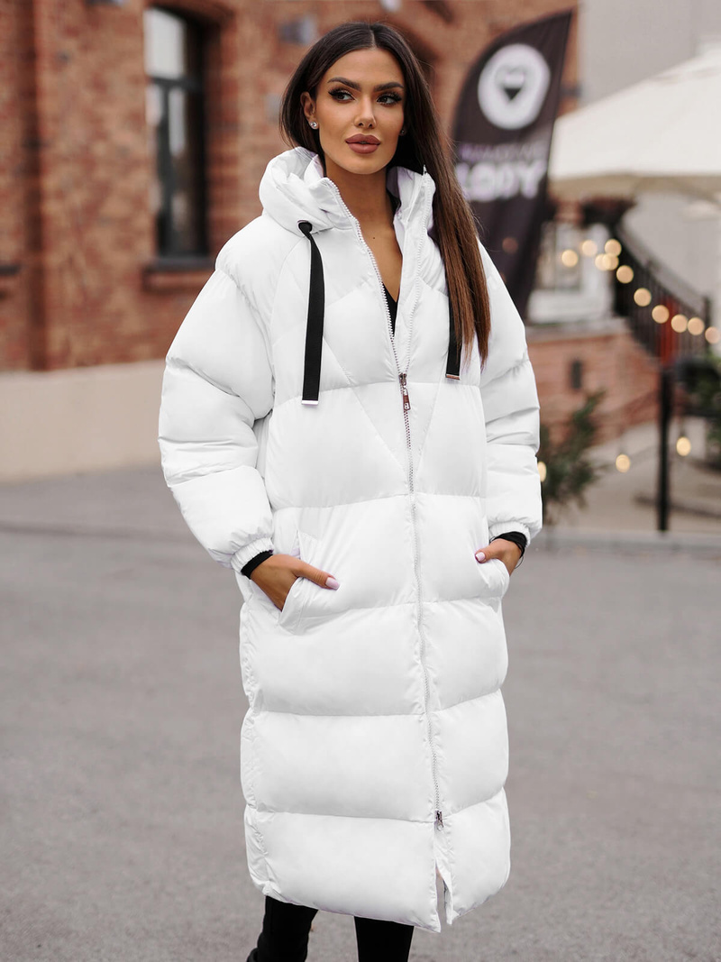 Γυναικείο μπουφάν λευκό OZONEE JS/5M3163/281Z