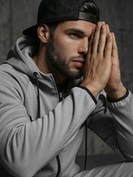 Ανδρικό σετ φόρμας γκρι OZONEE JS/8C1966/2