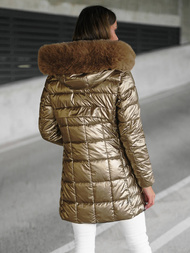 Γυναικείο μπουφάν χρυσός OZONEE JS/16M9120/403Z