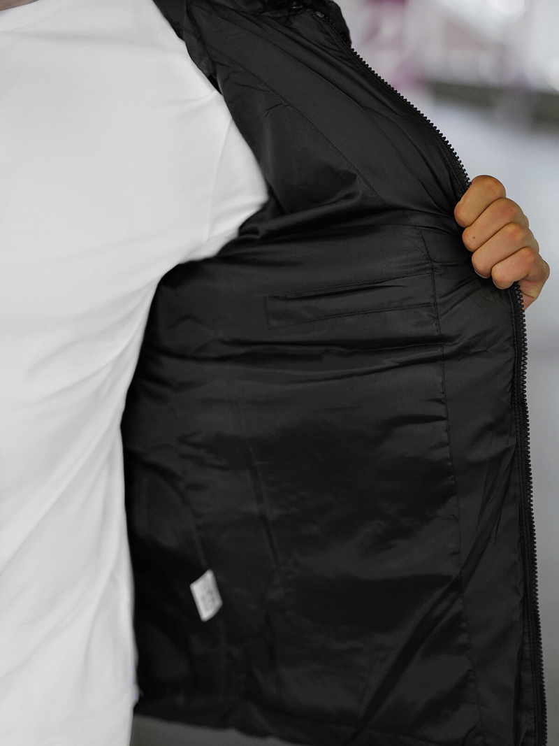 Ανδρικό μπουφάν μαύρο OZONEE JS/31M5005Z