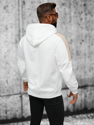 Ανδρικό Φούτερ με Κουκούλα λευκό OZONEE JS/3B577