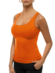 Γυναικείο αμάνικο μπλουζάκι πορτοκαλί OZONEE BT/71592A