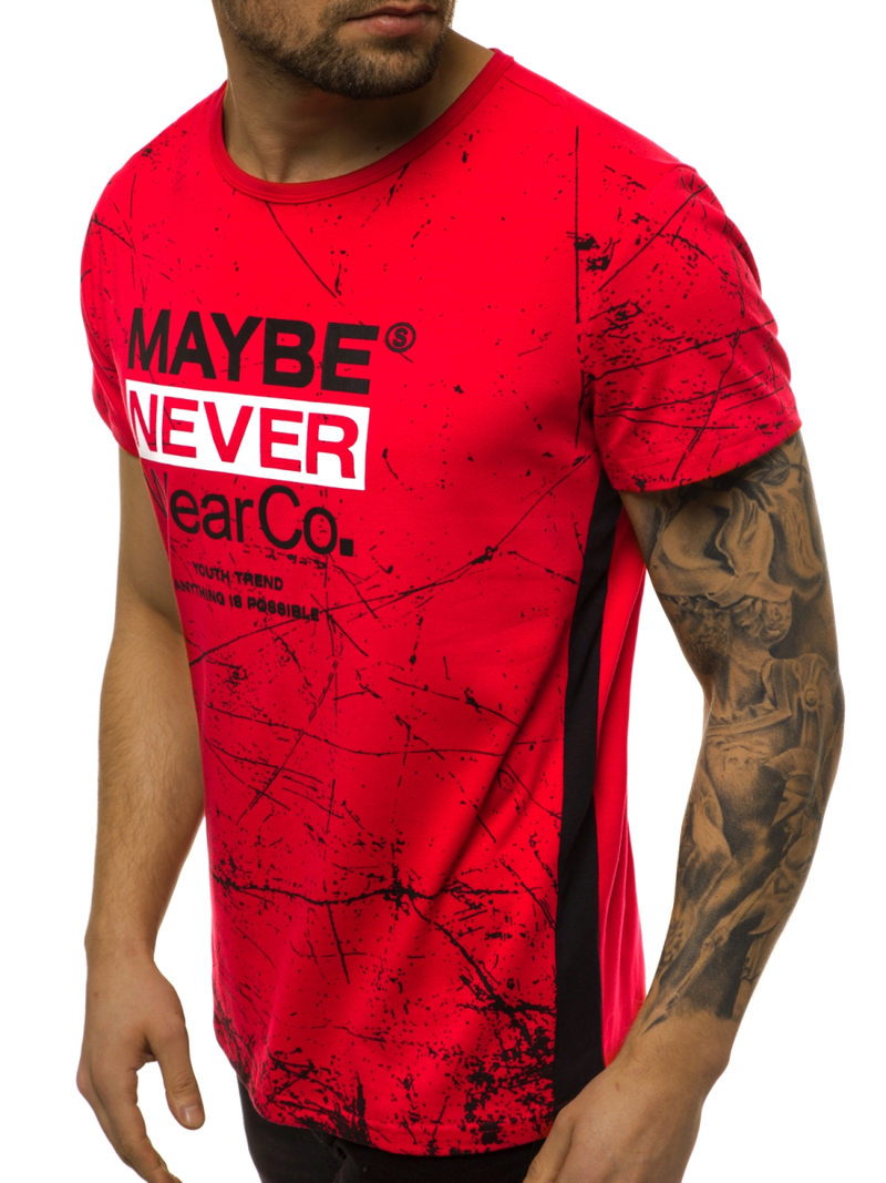 Ανδρικό μπλουζάκι Κόκκινο OZONEE JS/SS10915