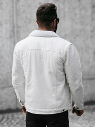 Ανδρικό τζιν μπουφάν σέρπα λευκό OZONEE NB/MJ541Z