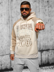 Φούτερ με Κουκούλα μπεζ OZONEE O/SWE23037