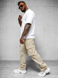 Ανδρικό παντελόνι μπεζ OZONEE O/G3179Z