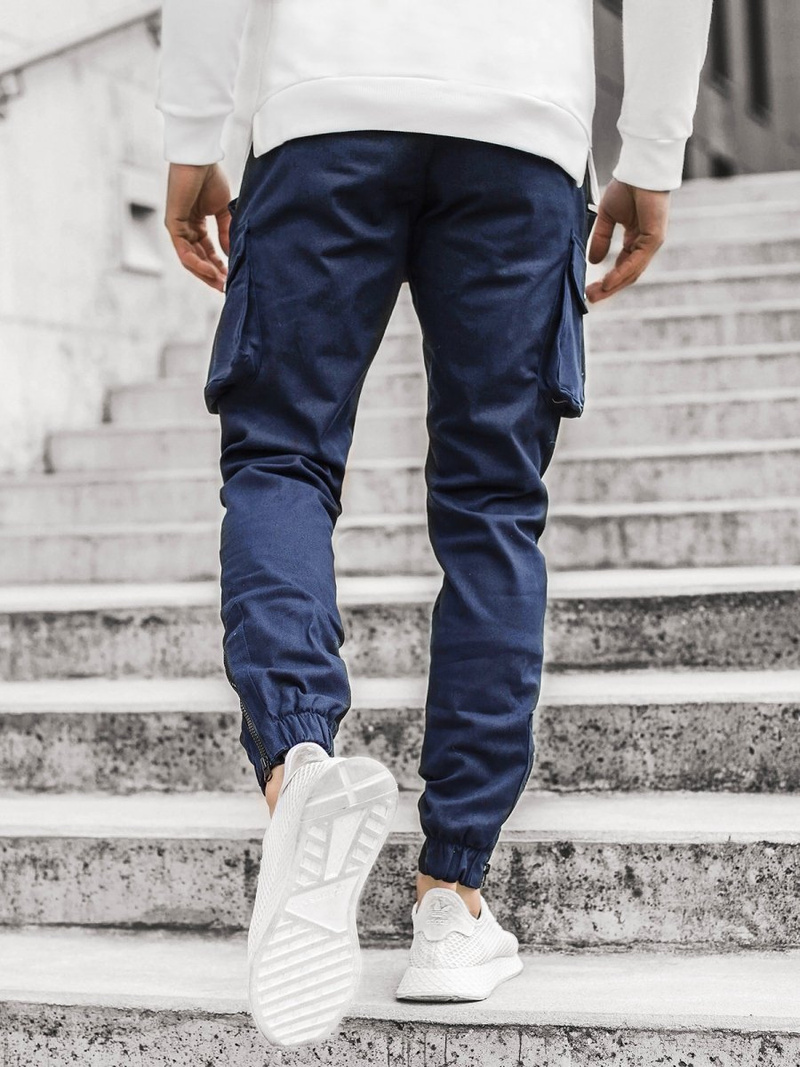 Ανδρικό παντελόνι jogger ναυτικό μπλε OZONEE A/705