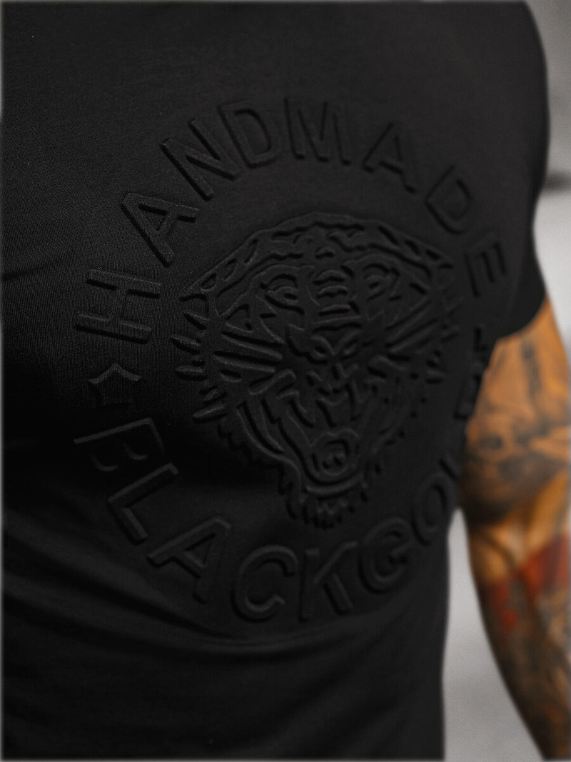 Ανδρικό μπλουζάκι μαύρο OZONEE NB/MT3056Z