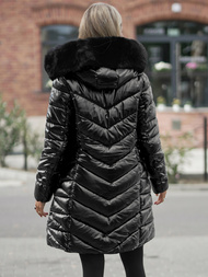 Γυναικείο μπουφάν μαύρο OZONEE JS/16M9100/392Z