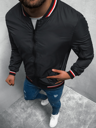 Ανδρικό μπουφάν bomber μαύρο OZONEE JS/M10290