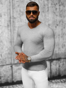 Ανδρικό πουλόβερ Γκρί OZONEE NB/MMB601/2Z